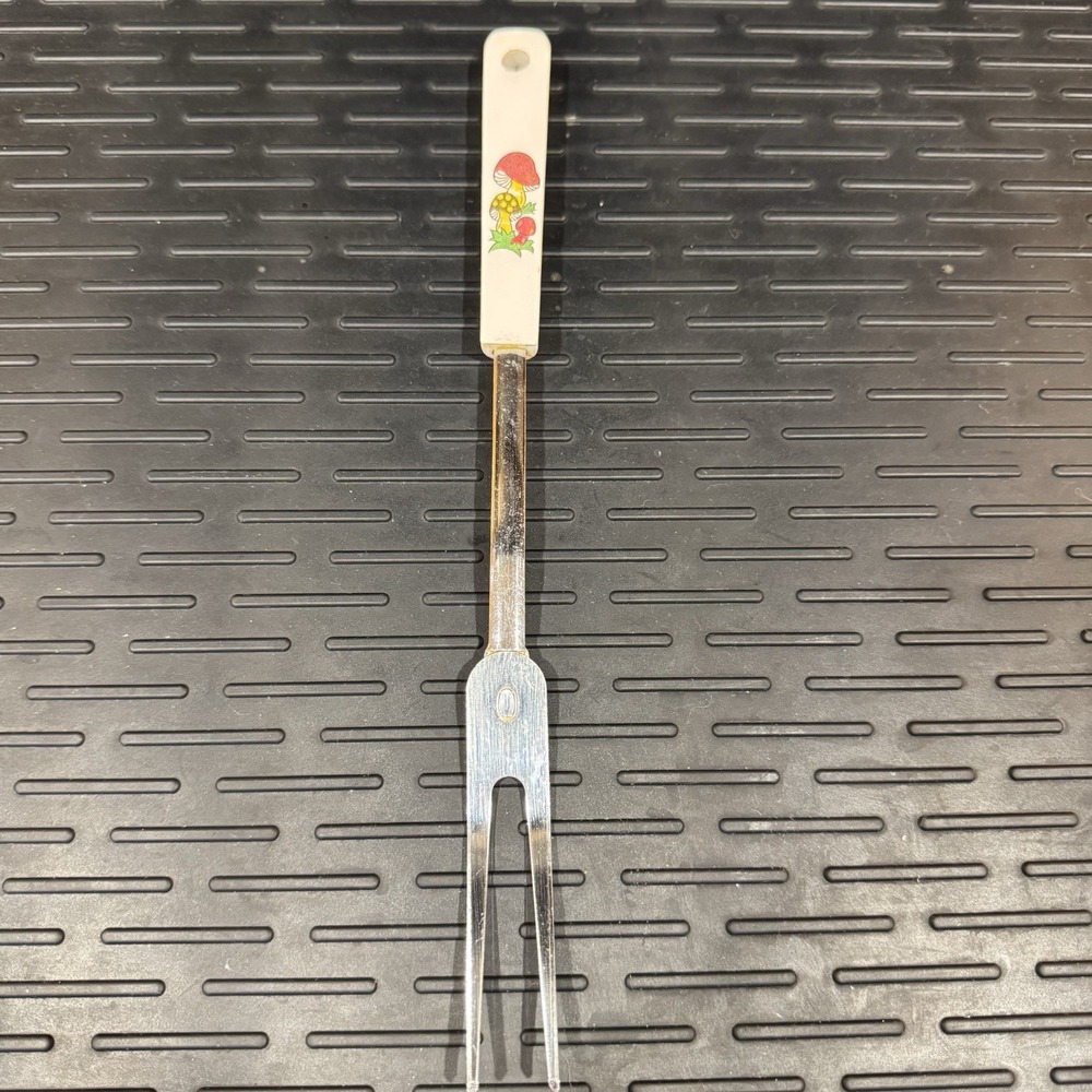 Vintage Sears Merry Mushroom Meat Carving Fork | 1970s Retro Kitchen Utensil